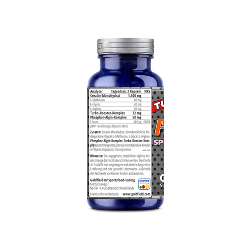 Goldfield Crea Force XL – Creatin Booster für Kraft & Leistung (60 Kapseln)
