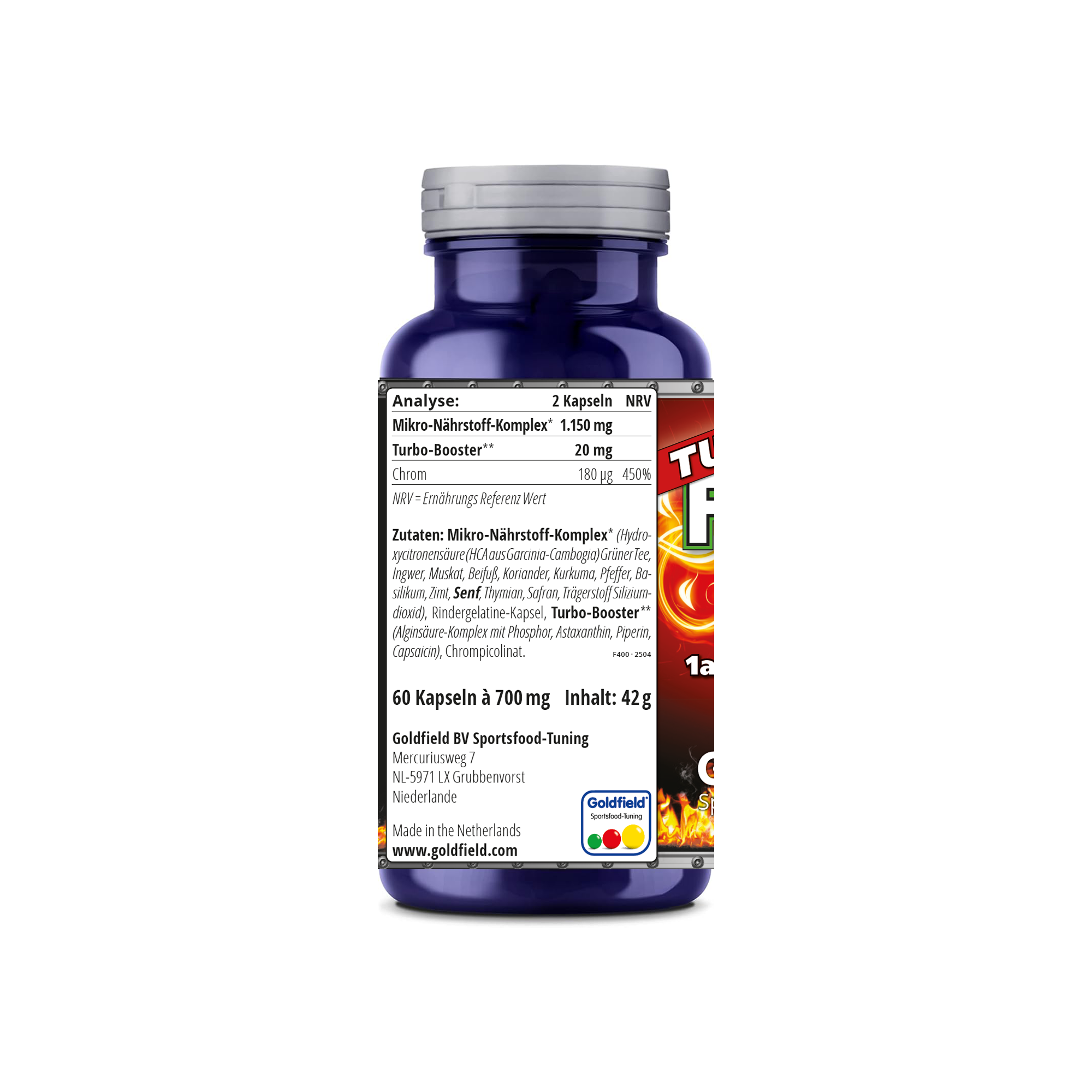 Goldfield Turbo Fat Burner Plus – Garcinia Cambogia Fatburner (60 Kapseln)