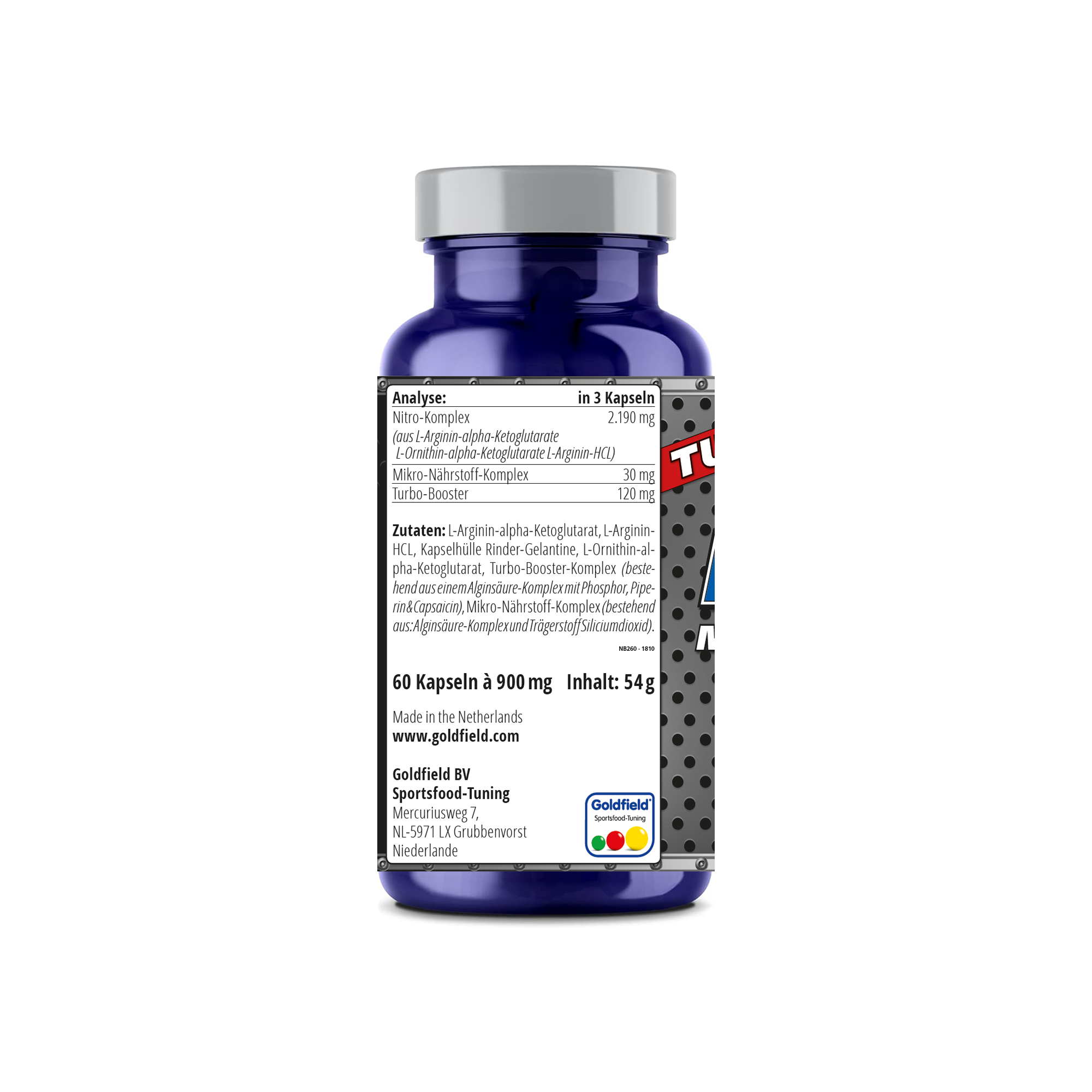 Goldfield Nitro Booster – L-Arginin & L-Ornithin (60 Kapseln)