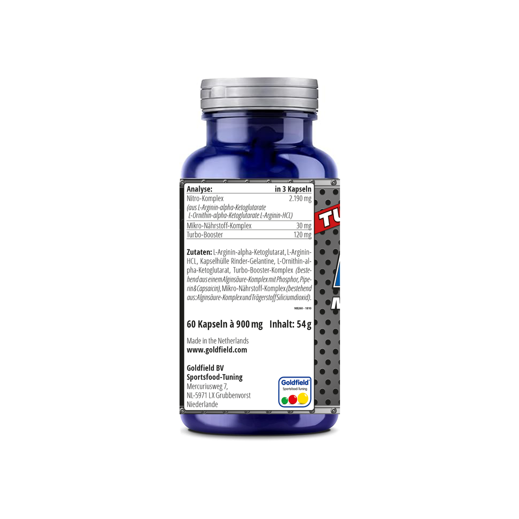 Goldfield Nitro Booster – L-Arginin & L-Ornithin (60 Kapseln)