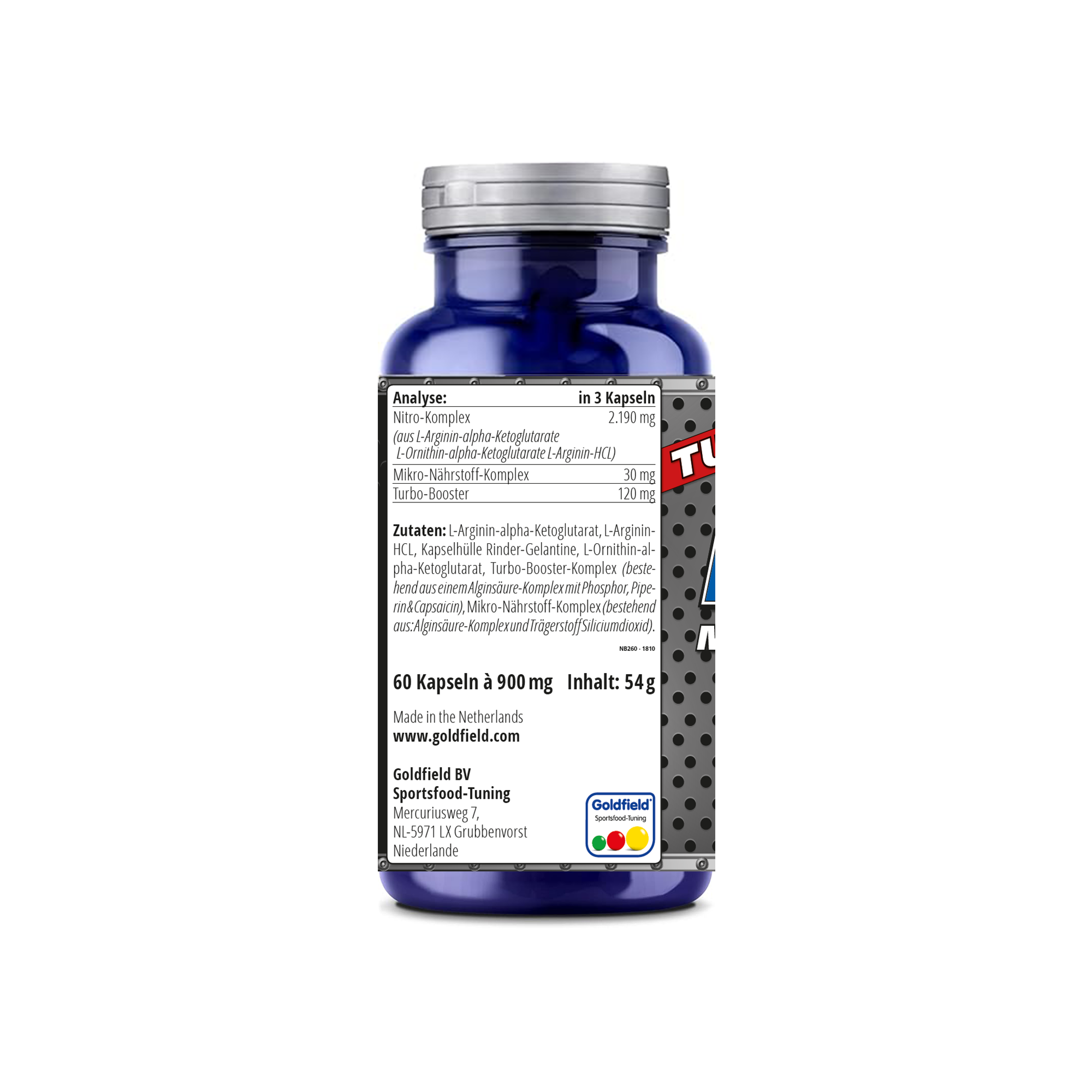 Goldfield Nitro Booster – L-Arginin & L-Ornithin (60 Kapseln)