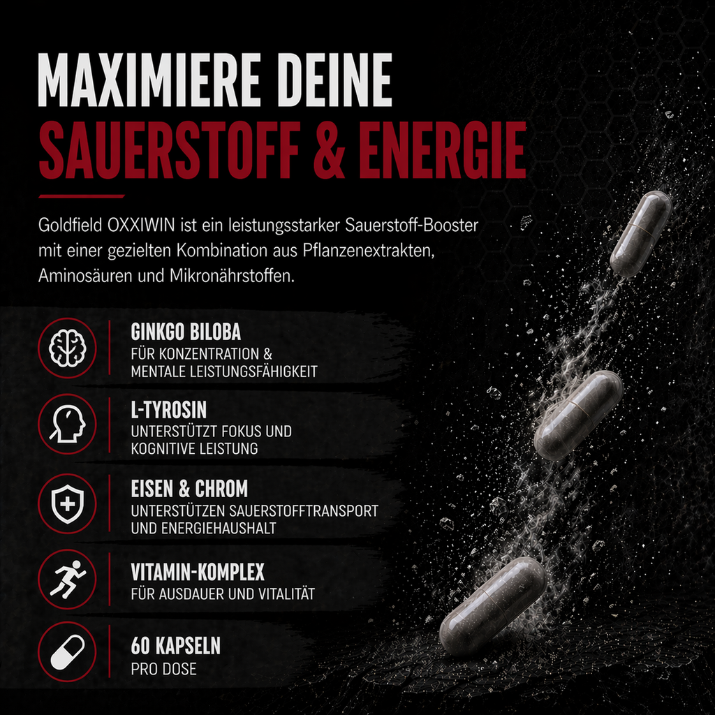 Goldfield OXXIWIN – Sauerstoff Booster (60 Kapseln)