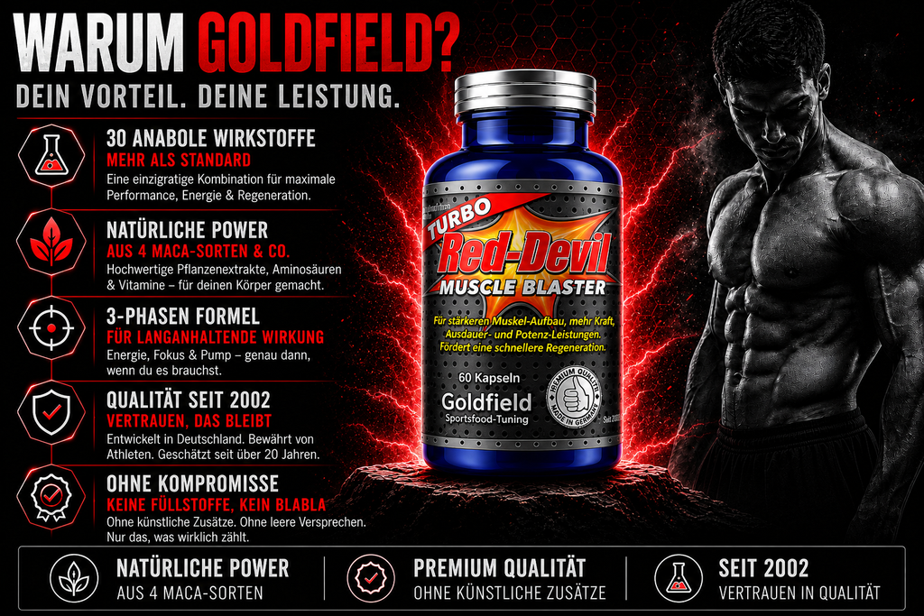 Goldfield Turbo Red Devil – Pre-Workout Booster (60 Kapseln)